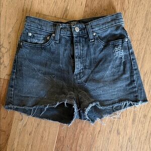 Urban outfitters BDG Black High-Rise Frayed Hem Denim Shorts